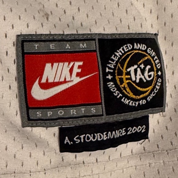 Vintage Nike Amar'e Stoudemire Lake Wales 32 Basketball Jersey White Mens Large - Picture 3 of 9